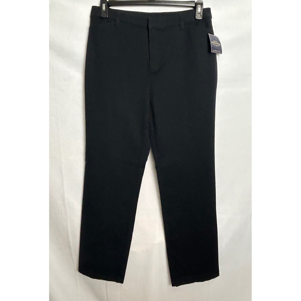 Sonoma Jean Company Womens Size 12 Black Stretch Straight Leg Pants NWT